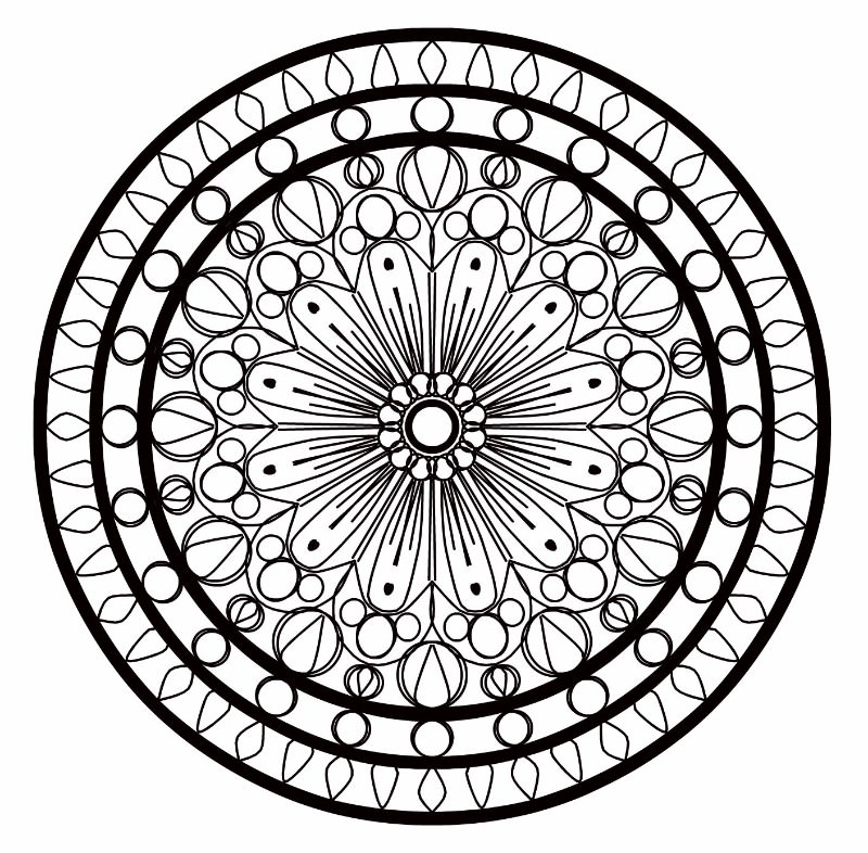 mandala coloring hard